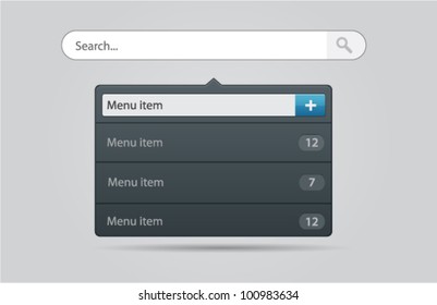 Vector illustration of search form