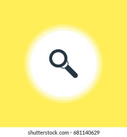 Vector Illustration Of Search Icon. Beautiful Online Element Also Can Be Used As Magnifier Element.