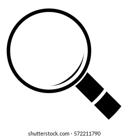 Vector Illustration of Search Icon in Black

