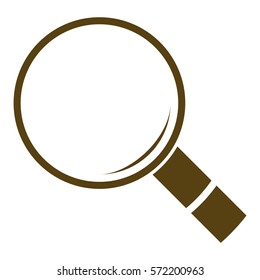 Vector Illustration of Search Icon in Brown