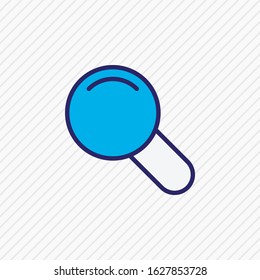 Vector illustration of search icon colored line. Beautiful instruments element also can be used as magnifier icon element.
