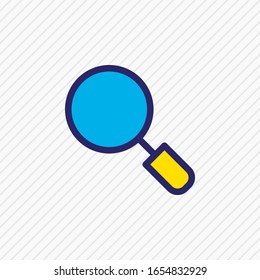 Vector illustration of search icon colored line. Beautiful office element also can be used as magnifying icon element.