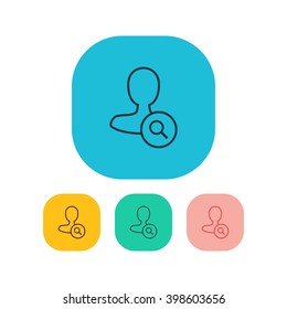 Vector illustration of search user icon