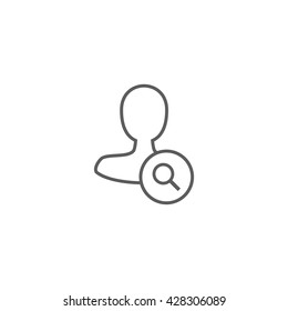 Vector Illustration Of Search User Icon