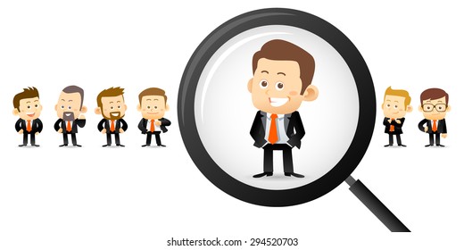 Vector illustration - Searching right man