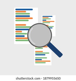 Ilustración vectorial de la búsqueda en la página web.