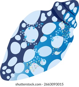 Vector illustration of a seashell. Isolate on a transparent background. Element for print, banner, flyers, broochures, stickers, media