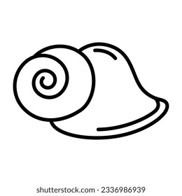 Vector illustration of seashell isolated on white background on trendy design