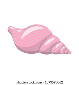 Vector illustration of seashell and mollusk logo. Set of seashell and seafood  stock vector illustration.