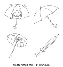 Vector illustration of season and open icon. Set of season and safety stock vector illustration.