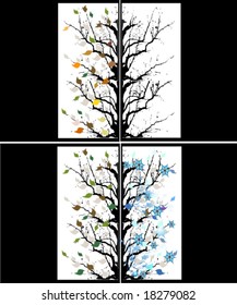 vector illustration of seasons