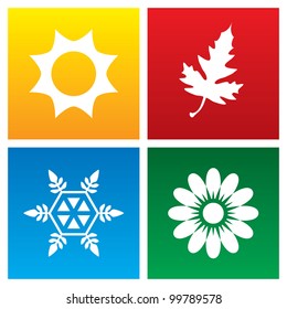 Vector illustration of seasons.