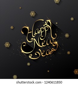 vector illustration of seasons greetings background for Happy New Year 2019