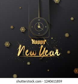 vector illustration of seasons greetings background for Happy New Year 2019