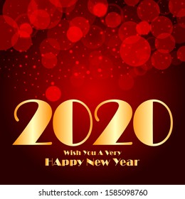 vector illustration of seasons greetings background for Happy New Year 2020