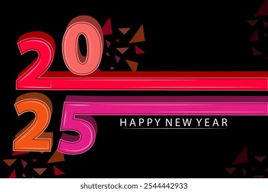 Vektorgrafik von Jahreszeiten Grüße Hintergrund für Frohes Neues Jahr 2025