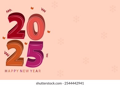 vector illustration of seasons greetings background for Happy New Year 2025