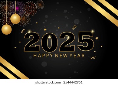 Vektorgrafik von Jahreszeiten Grüße Hintergrund für Frohes Neues Jahr 2025