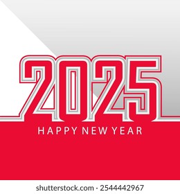 ilustração vetorial de saudações de temporadas fundo para Feliz Ano Novo 2025