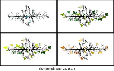 vector illustration of seasons of the year