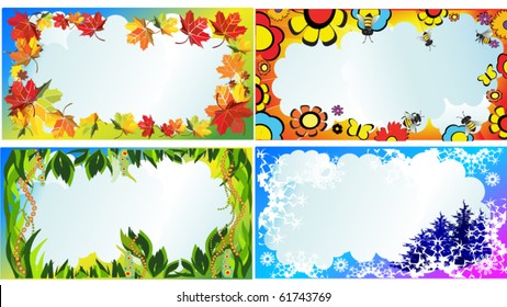 vector illustration of seasons of the year