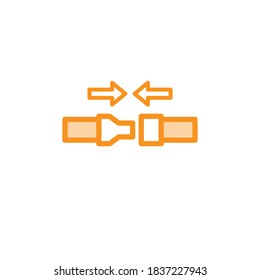 Vector illustration, seat belt icon design template