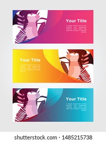 Vector illustration seaweed background design web banne