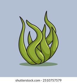Vector illustration Seaweed. Vector design Seaweed. Ocean Seaweed Vector Cartoon design illustration and icon for website, digital and print
