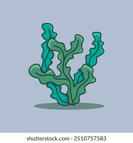 Vector illustration Seaweed. Vector design Seaweed. Ocean Seaweed Vector Cartoon design illustration and icon for website, digital and print