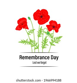 vector illustration for second world war remembrance day-lest we forget