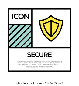 VECTOR ILLUSTRATION OF SECURE ICON CONCEPT