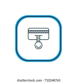 Vector Illustration Of Secure Payment Outline. Beautiful Security Element Also Can Be Used As Safety Key Element.