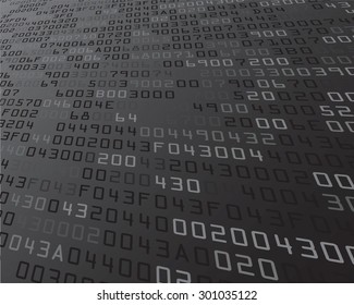 Vector illustration of security background pattern with HEX-code