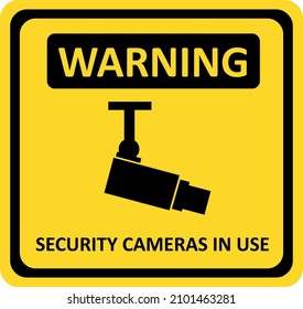 Vector illustration of security camera signage