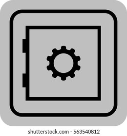 Icono de Ilustración de vectores con dispositivos de seguridad
