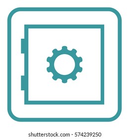 Ilustración vectorial del icono de dispositivos de seguridad en azul
