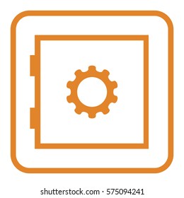 Vector Illustration of Security Devices Icon in orange
