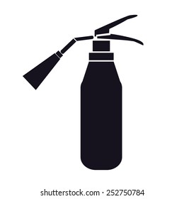 Vector illustration of security icon on white background. Fire extinguisher