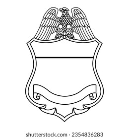 Vector illustration of Security Police badge sheriff badge