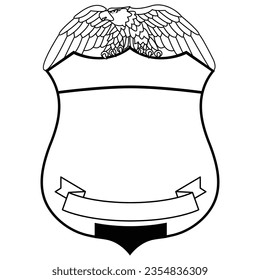 Vector illustration of Security Police badge sheriff badge