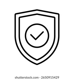 Vector illustration of Security Protection Shield icon set isolated on transparent background