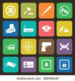 Vector illustration of security set icon