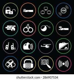 Vector illustration of security set icon
