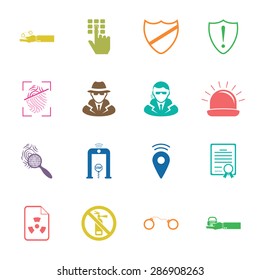 Vector illustration of security set icon Vector illustration of security set icon