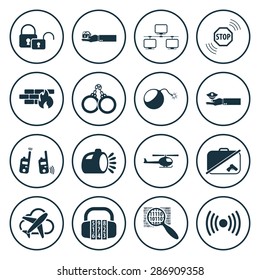 Vector illustration of security set icon
