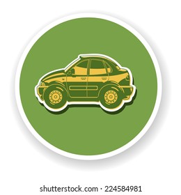 vector illustration of sedan in flat style