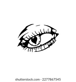 vector illustration of seductive eyes