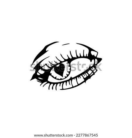 vector illustration of seductive eyes