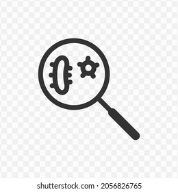 Vector illustration of see bacteria icon in dark color and transparent background(png).