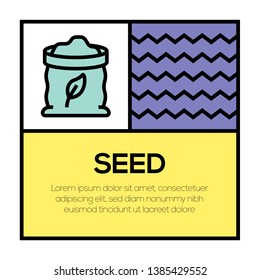 VECTOR ILLUSTRATION OF SEED ICON CONCEPT